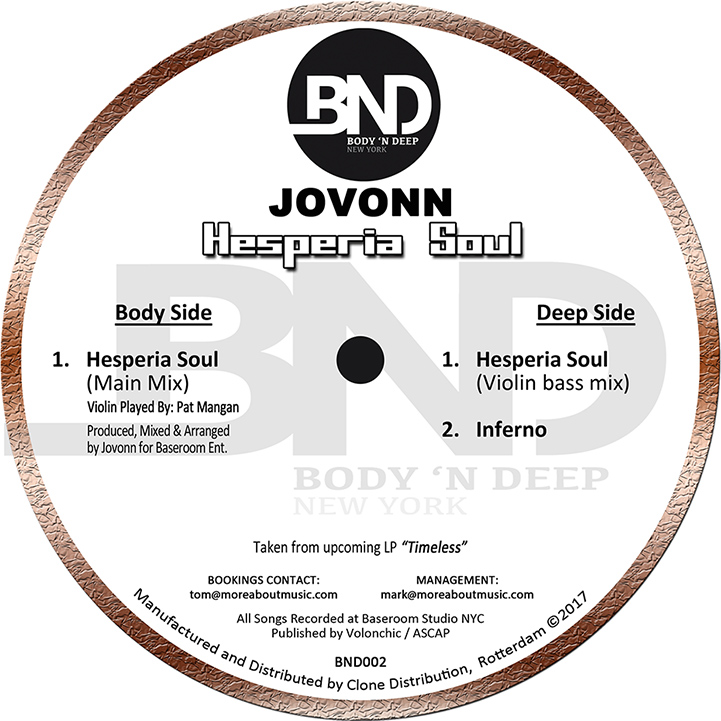 Jovonn ‎– Hesperia Soul ✪ BND002