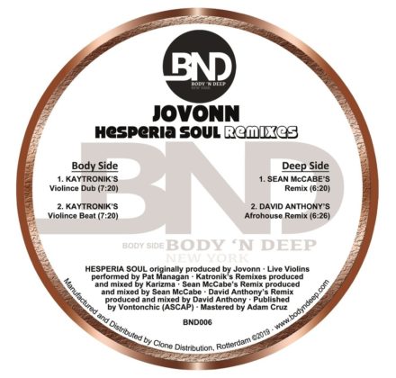 Jovonn – Hesperia Soul Remixes ✪ BND006