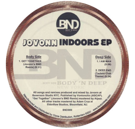 Jovonn – Indoors EP ✪ BND 009